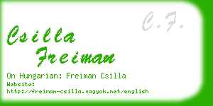 csilla freiman business card
